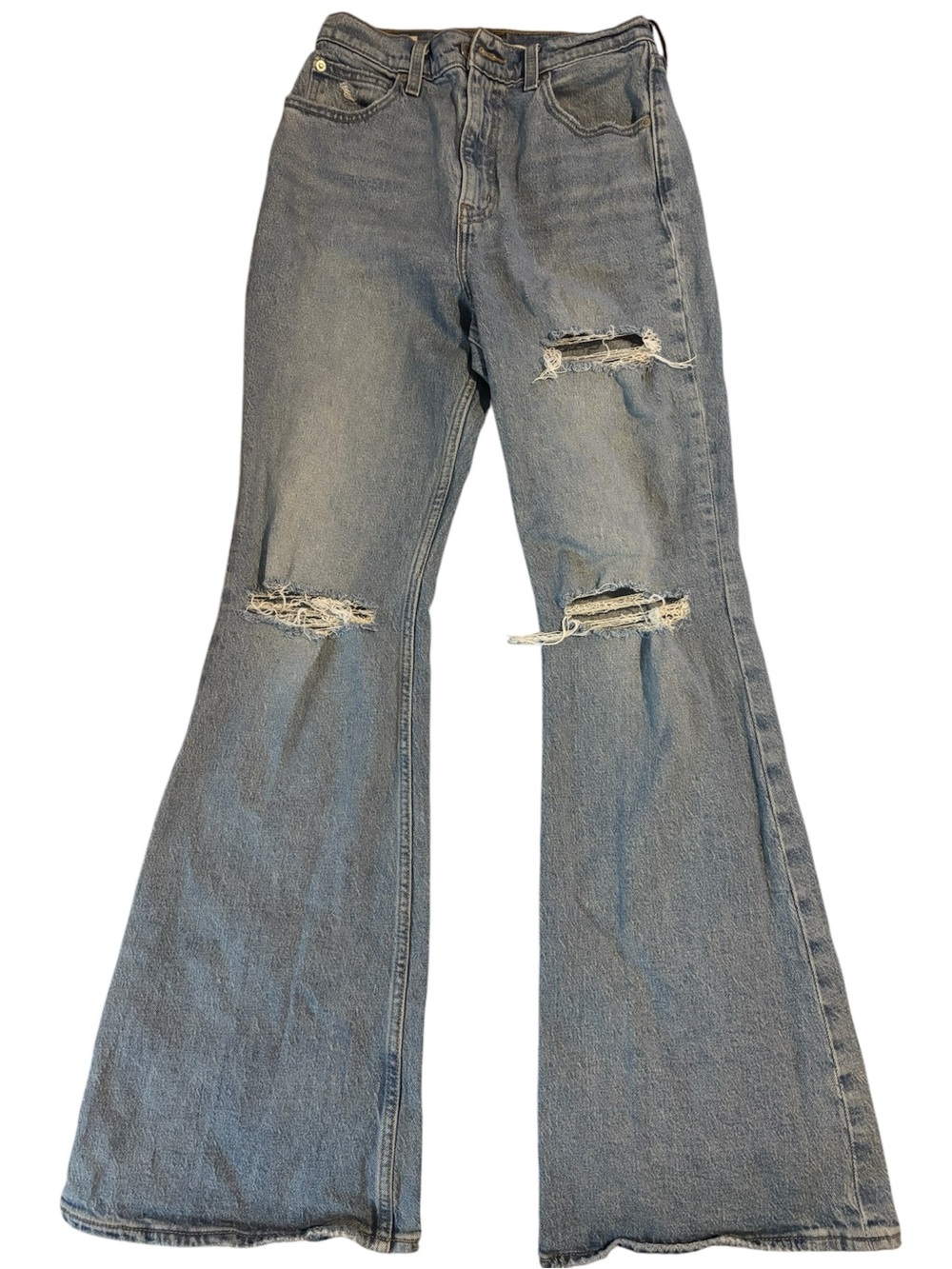 Levi's Light Blue Distressed Flare Jeans